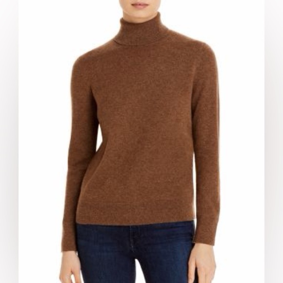 Lafayette 148 New York Sweaters - $1,298 Lafayette 148 100% cashmere turtleneck long sleeve brown sweater Med.